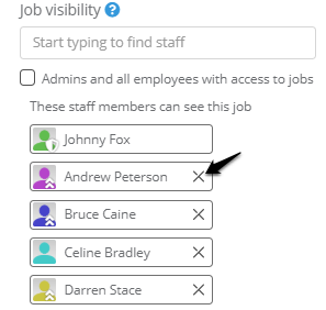 Image showing the field available when creating a new job listing